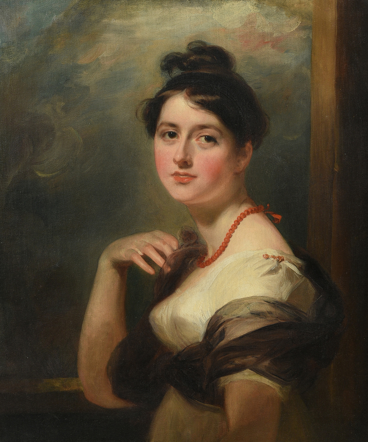 Inline Image - Lot 100: Sir Thomas Lawrence P.R.A (British 1769-1830), 'Portrait of Elizabeth Williams of Gwersylt Park, Denbighshire, wearing a white dress', Oil on canvas | Est. £20,000-30,000 (+ fees)