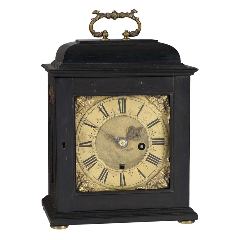 Inline Image - Y Lot 190: A Fine William and Mary Ebony Table Clock with Silent Pull-Quarter Repeat on Two Bells, Samuel Watson, Coventry or London, Circa 1690 | Est. £4,000-6,000 (+ fees)