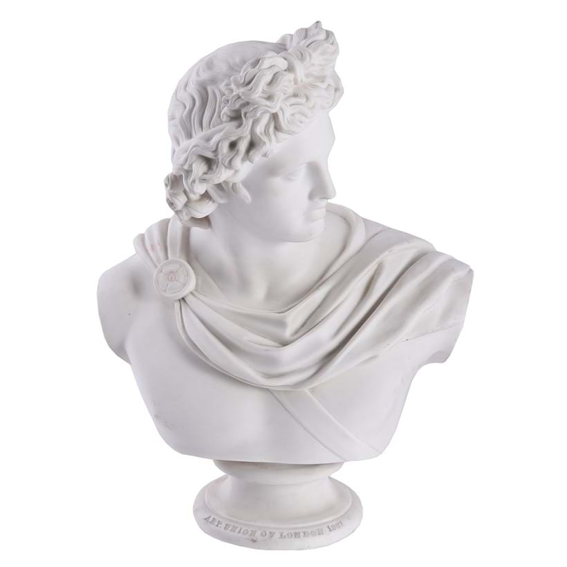 Inline Image - Lot 510: C. Delpech for Art Union of London, an English Parian bust of Apollo, third quarter 19th century | Est. £300-500 (+ fees)