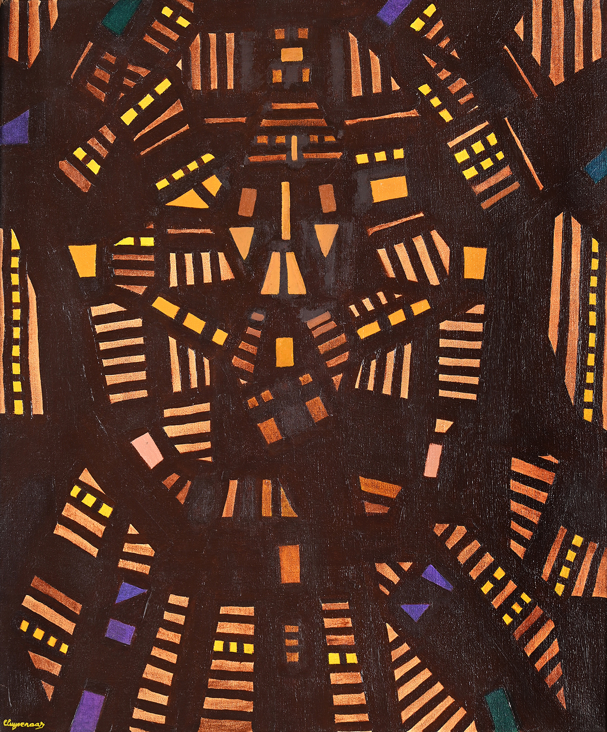 Inline Image - Lot 124: John Cluysenaar (Belgian 1899-1986), 'Composition Abstraite', Oil on canvas | Est. £300-500 (+ fees)