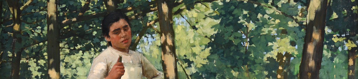 Lot 35: Henry Herbert La Thangue (British 1859-1929), The Cow Girl | Modern & Contemporary Art | 13 March 2024