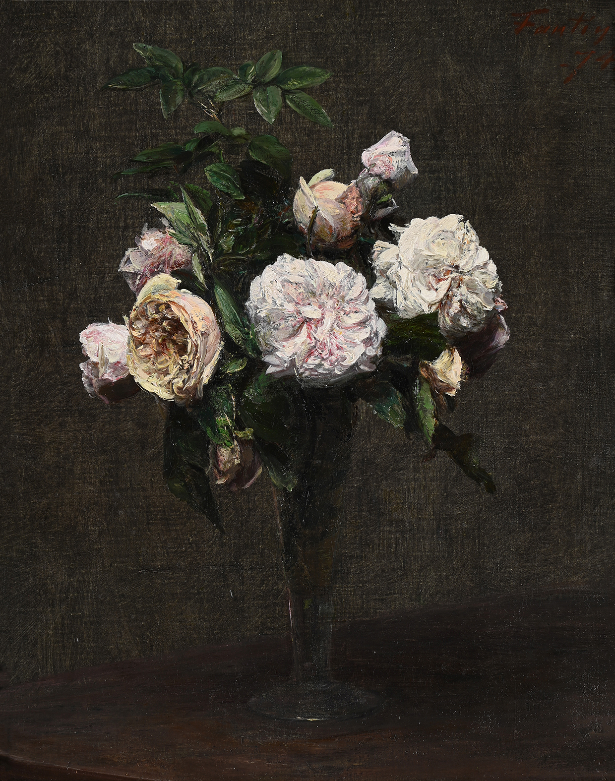 Inline Image - Lot 70: Henri Fantin-Latour (French 1836-1904), 'Roses Thé', Oil on canvas | Est. £50,000-70,000 (+ fees)