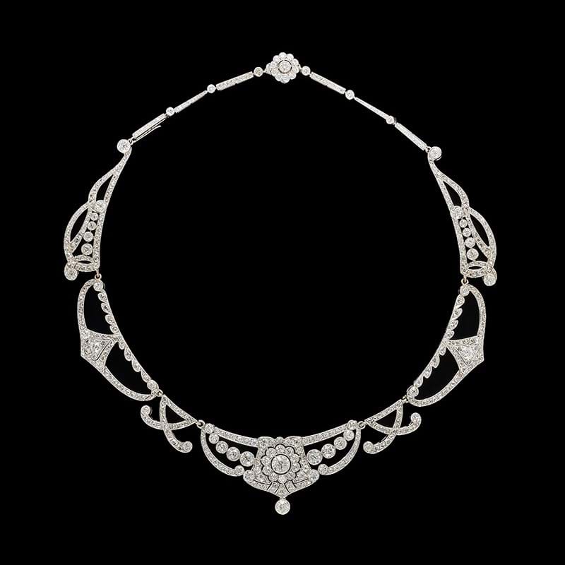 A convertible diamond tiara/necklace/brooch, first half of the 20th century and later