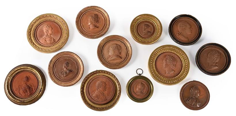 Inline Image - A set of thirteen 18th century Italian terracotta portrait medallions by Jean-Baptiste Nini (1717-1786) | Est. £8,000-£12,000 (+ fees)