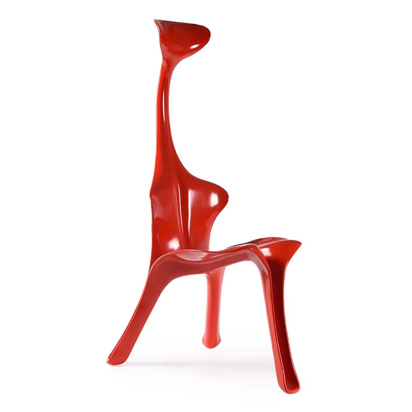 Inline Image - A polished red lacquer fibreglass 'Floris Chair' by Guenter Beltzig (b. 1941) | Est. £1,500-2,500 (+ fees)