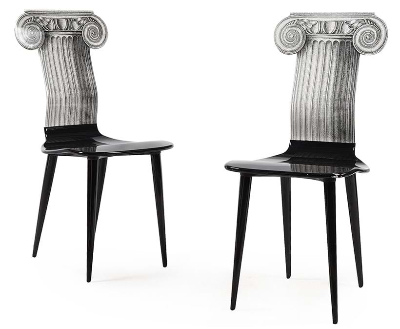 Inline Image - A pair of iconic ‘Capitello Ionico’ wooden chairs by Piero Fornasetti (1913-1988) | Est. £1,500-2,500 (+ fees)