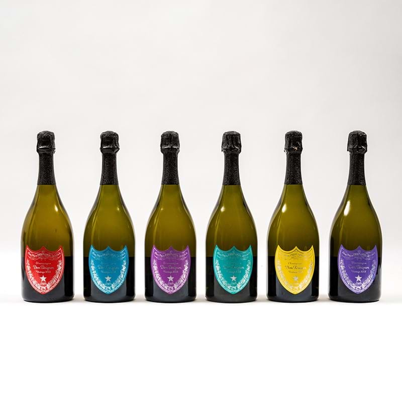 2002 Dom Perignon, Andy Warhol Collection, 6 bottles, OC