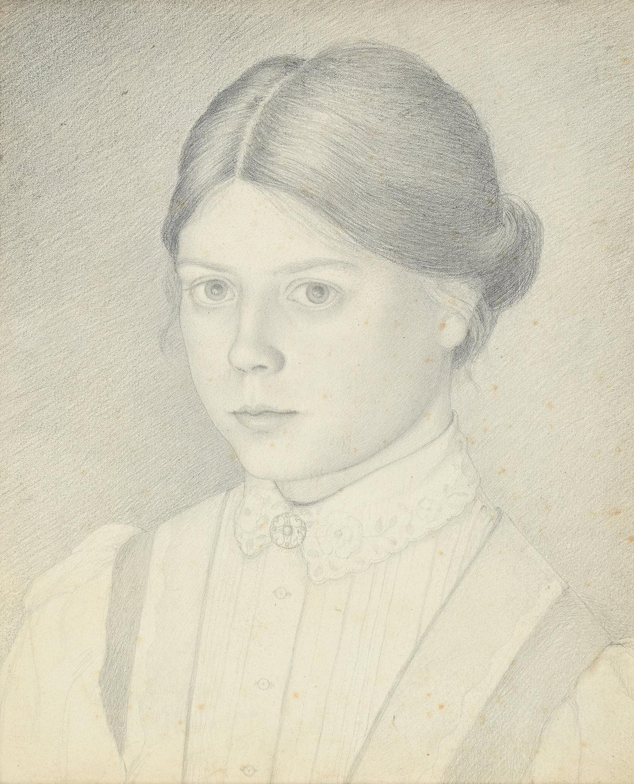 Inline Image - Lot 1: Marion Richardson (British 1892-1946), 'Self-Portrait, Aged 17', Pencil  Est. £300-500 (+ fees)