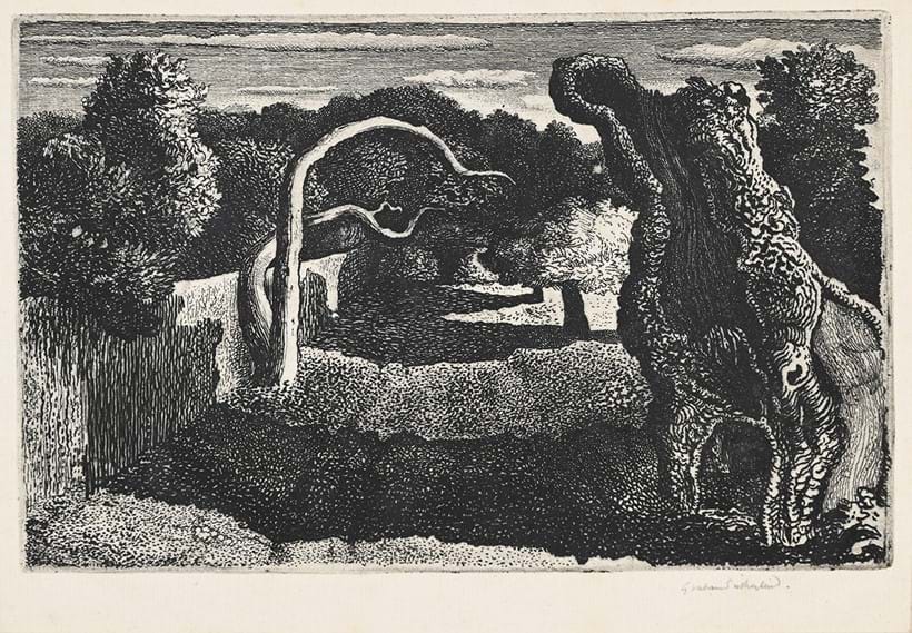 Inline Image - Lot 11: λ Graham Sutherland (British 1903-1980), 'Pastoral', Etching, 1930 | Est. £800-1,200 (+ fees)
