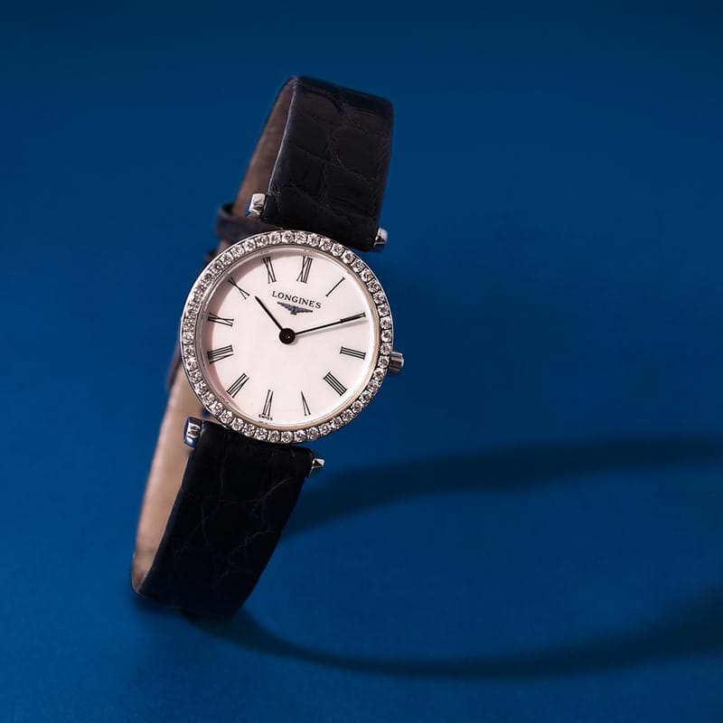 Longines, La Grande Classique, a lady's stainless steel and diamond wrist watch