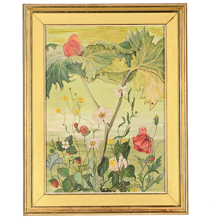 Inline Image - Lot 162: Fleur Cowles (American 1908-2009), ‘Wild Flowers’, Tempera on board | Est. £800-1,200 (+ fees)