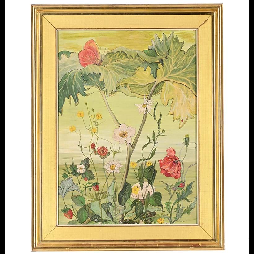 Inline Image - Lot 162: Fleur Cowles (American 1908-2009), ‘Wild Flowers’, Tempera on board | Est. £800-1,200 (+ fees)