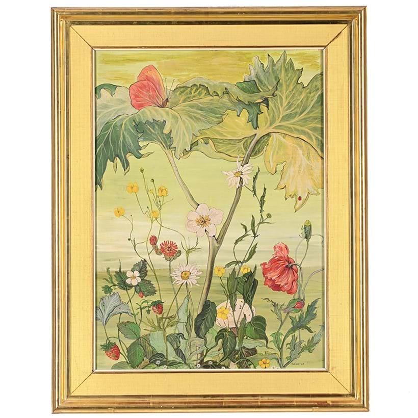 Inline Image - Lot 162: Fleur Cowles (American 1908-2009), ‘Wild Flowers’, Tempera on board | Est. £800-1,200 (+ fees)
