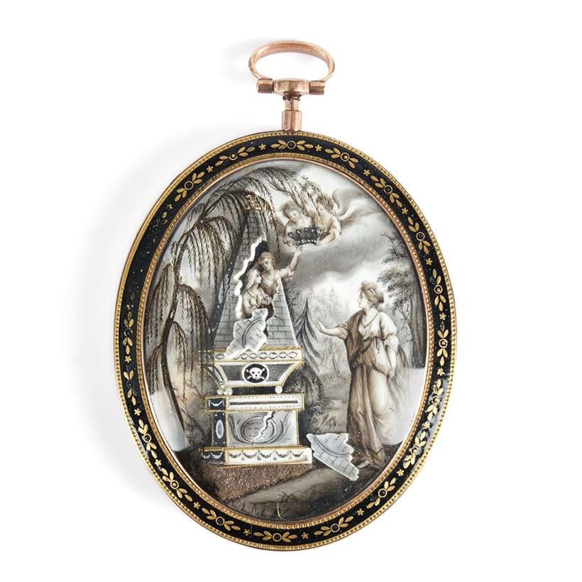 Inline Image - Y Lot 74: A George III mourning locket pendant circa 1790 | Sold for £2,770