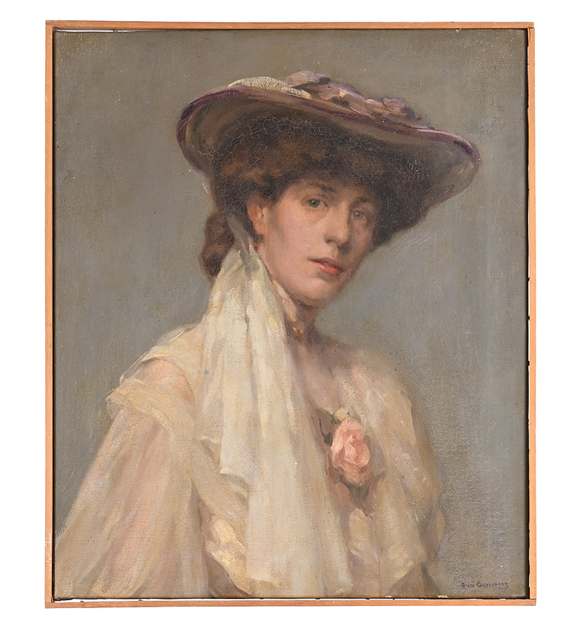 Inline Image - Lot 93: André Edmond Alfred Cluysenaar (Belgian 1872-1939), 'Portrait of Alice Gordon Thrieve, the artist's wife', oil on canvas | Est. £500-700 (+ fees)