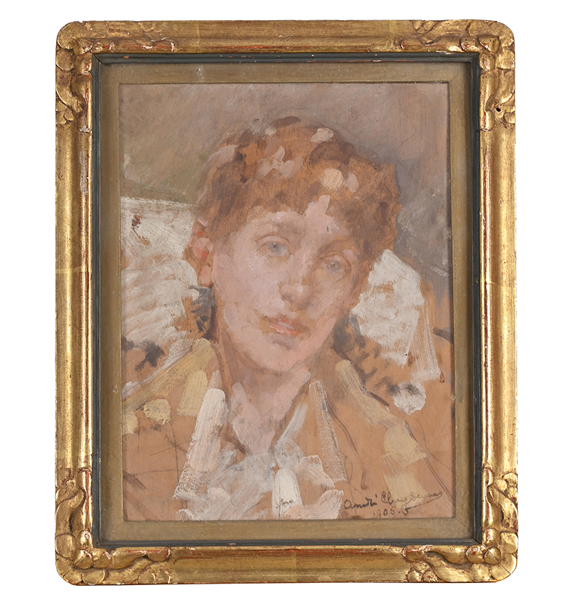 Inline Image - Lot 94: André Edmond Alfred Cluysenaar (Belgian 1872-1939), 'Portrait of John Cluysenaar', Oil and pencil on panel, | Est. £200-400 (+ fees)