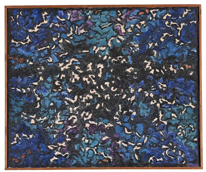 Inline Image - λ Lot 119: John Cluysenaar (Belgian 1899-1986), 'Composition Abstraite', Oil on canvas | Est. £300-500 (+ fees)