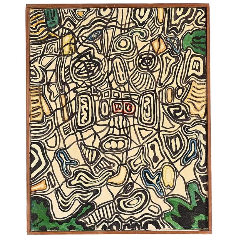Inline Image - λ Lot 125: John Cluysenaar (Belgian 1899-1986), 'Visage Imaginaire', Oil on canvas | Est. £200-400 (+ fees)