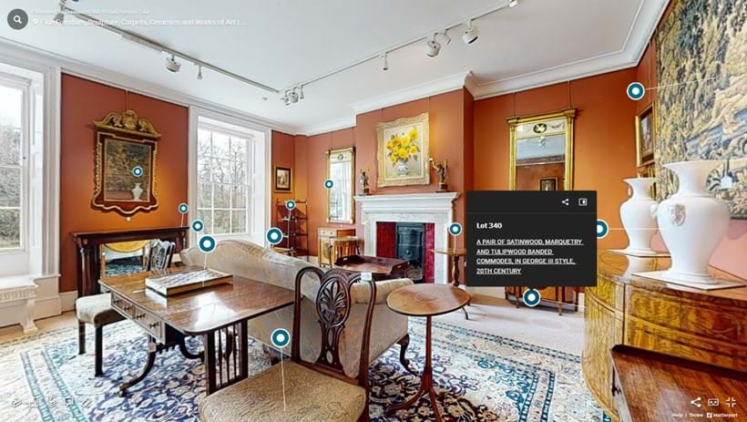 Inline Image - When you have found a lot you are interested in, hover over and click the green tag (circle) to view the lot details: lot number and link through to lot listing