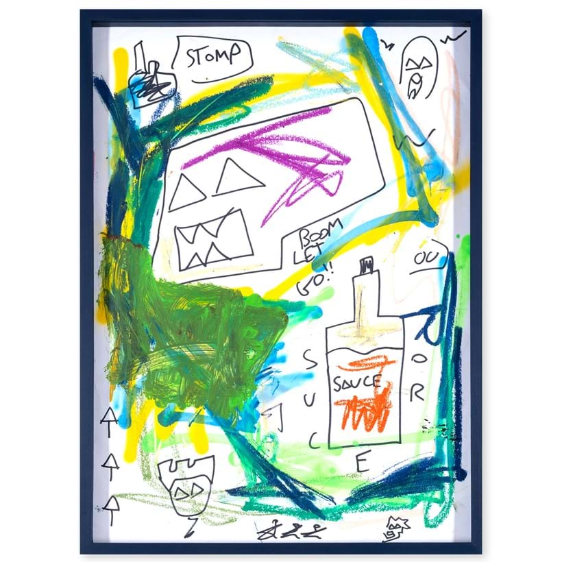 Inline Image - Shem (b.1984), 'Untitled', Acrylic, spray paint, black pen and oil pastel, 2023 | Est. £400-600 (+ fees)
