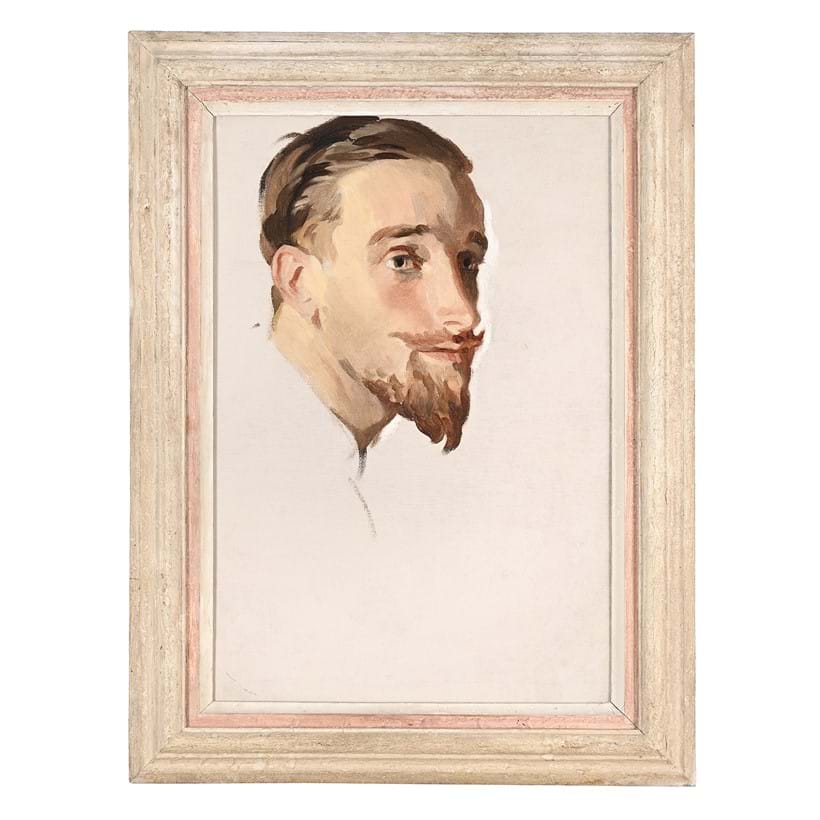 Inline Image - Lot 82: Glyn Philpot (British 1884-1937), ‘Gerald Heard (1889-1971), Head Study’, Oil on canvas | Sold for £40,200