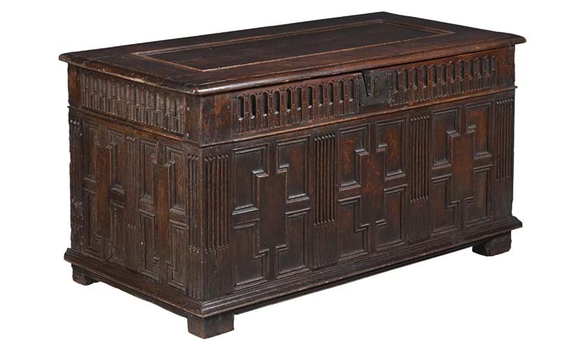 Inline Image - Lot 35: A Charles I oak coffer | Est. £600-800 (+ fees)