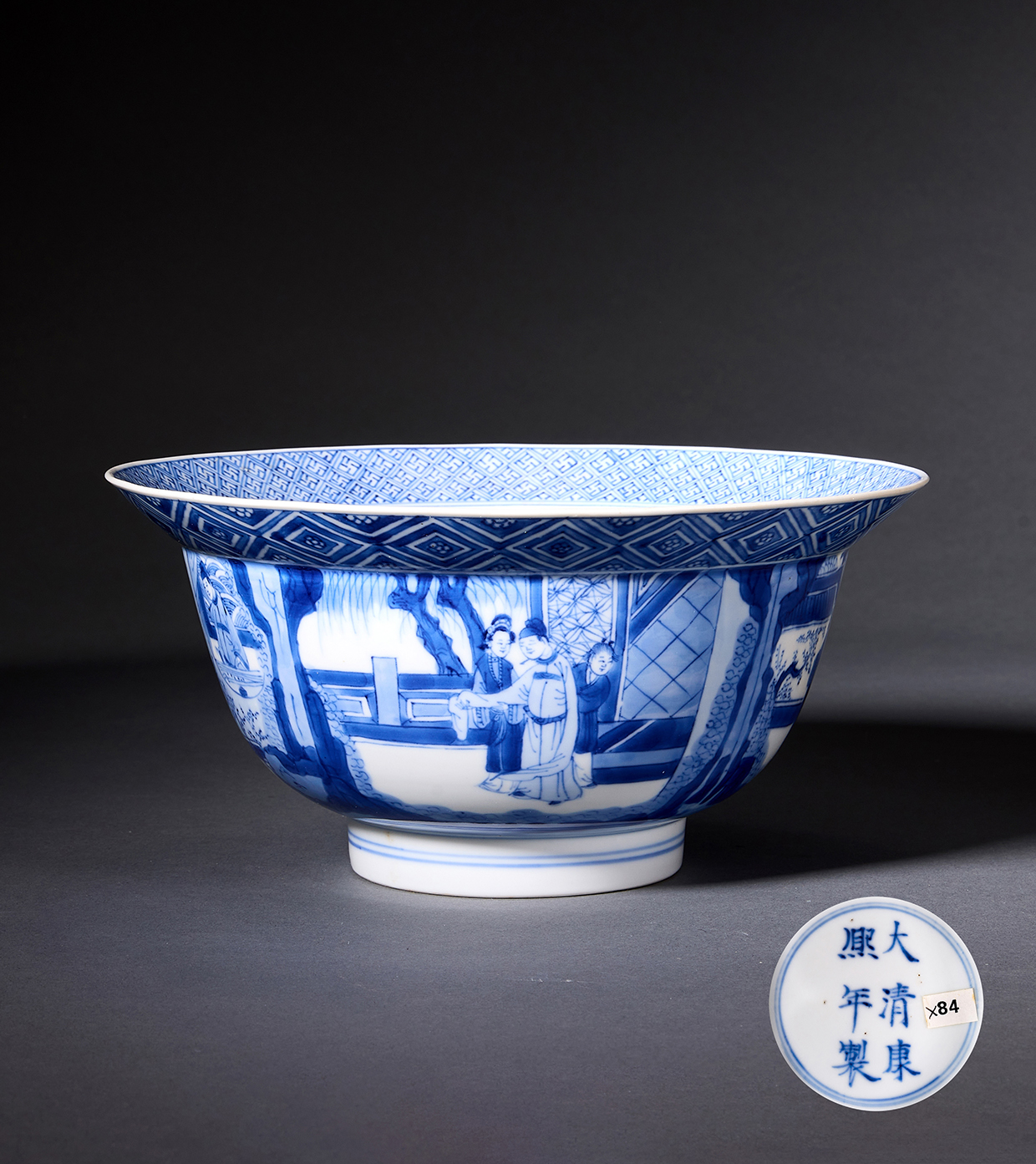 Inline Image - Lot 378: A Chinese blue and white deep circular bowl, Qing Dynasty, Kangxi six-character mark and of the period (1662-1722) | Est. £10,000-15,000 (+ fees)