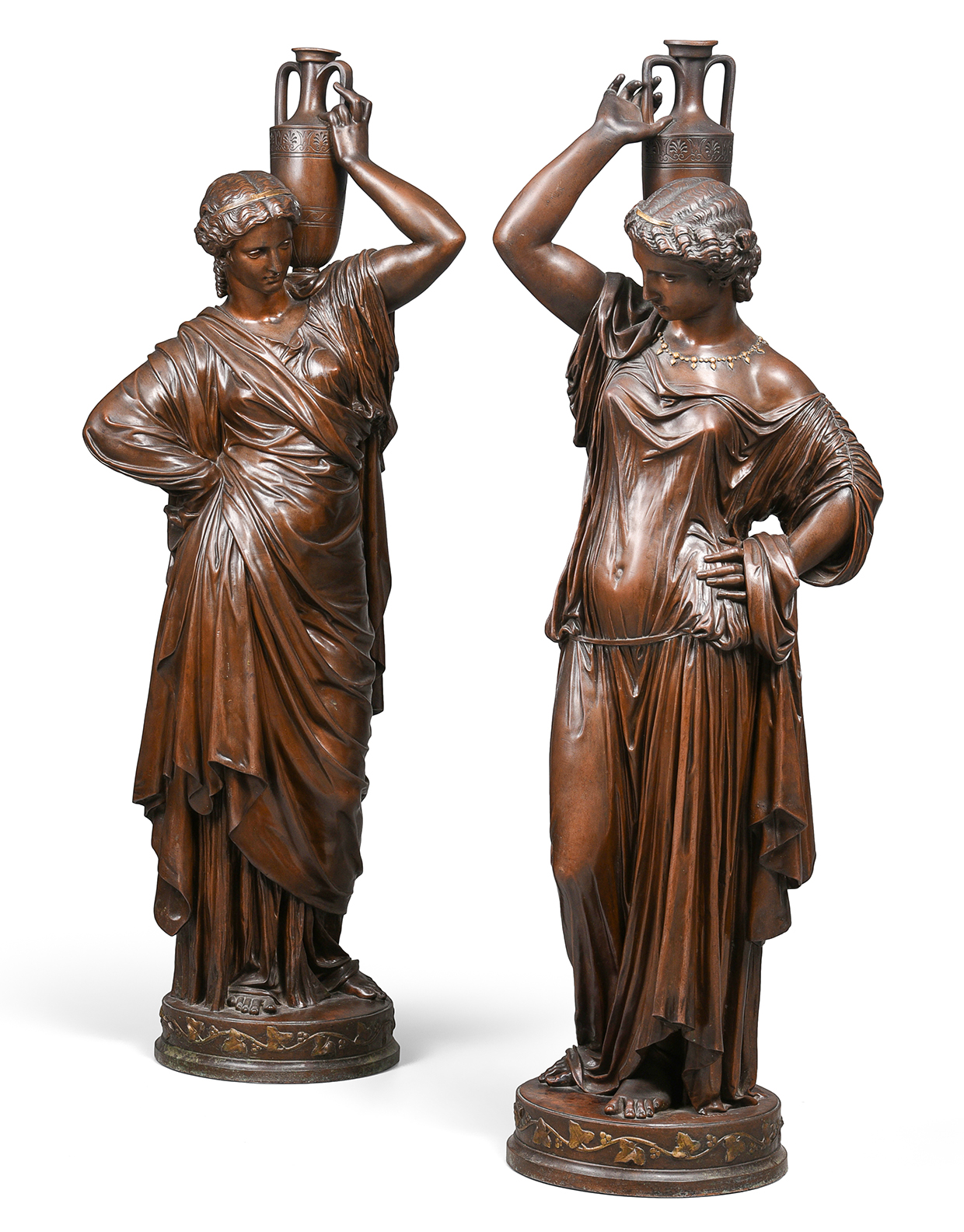 Inline Image - Lot 362: Jacques Léonard Maillet (1823-1895), 'The water-bearers 'La Jeune Syracusaine' & 'La Jeune Corinthienne'', late 19th century | Est. £20,000-30,000 (+ fees)