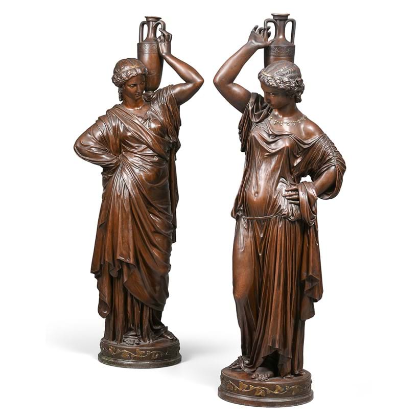 Inline Image - Lot 362: Jacques Léonard Maillet (1823-1895), 'The water-bearers 'La Jeune Syracusaine' & 'La Jeune Corinthienne'', late 19th century | Est. £20,000-30,000 (+ fees)