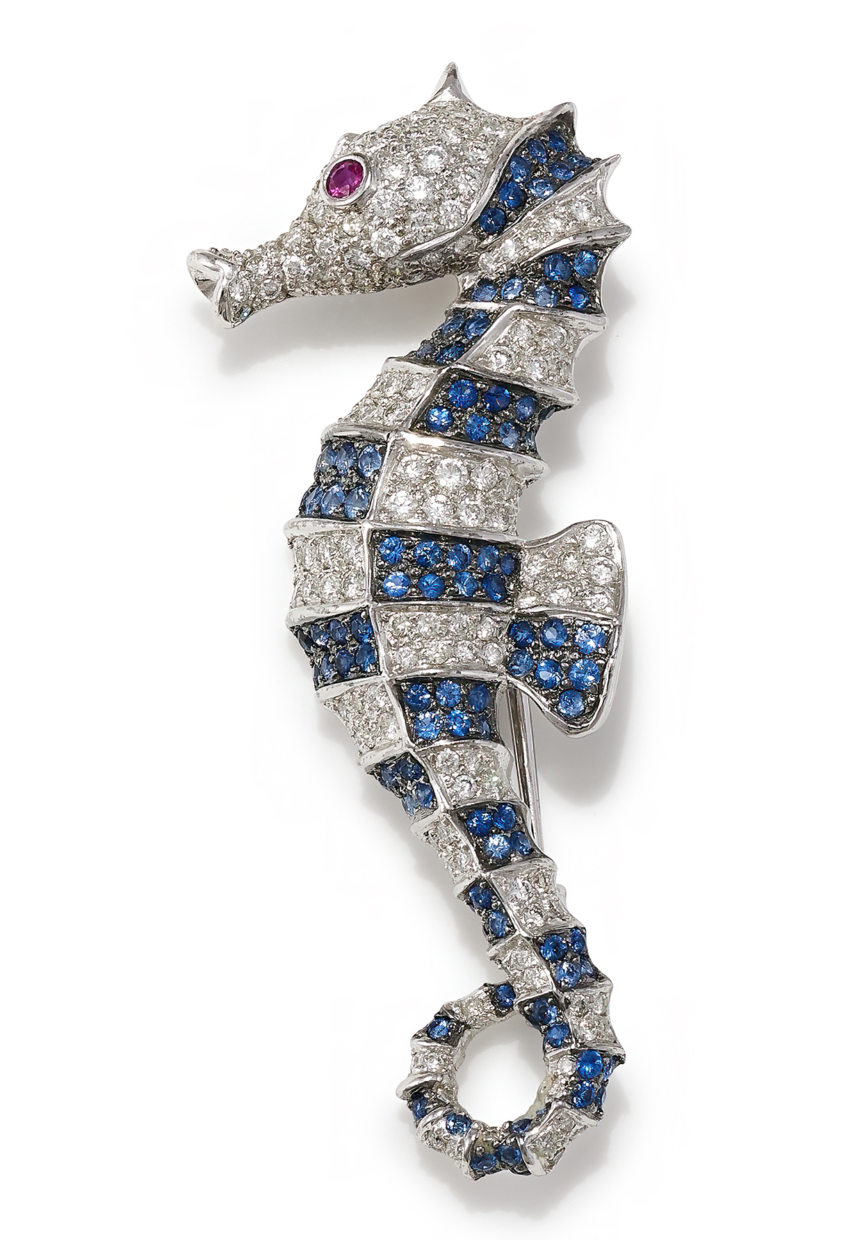 Inline Image - Lot 69: A gem set seahorse brooch | Est. £1,000-1,500 (+ fees)