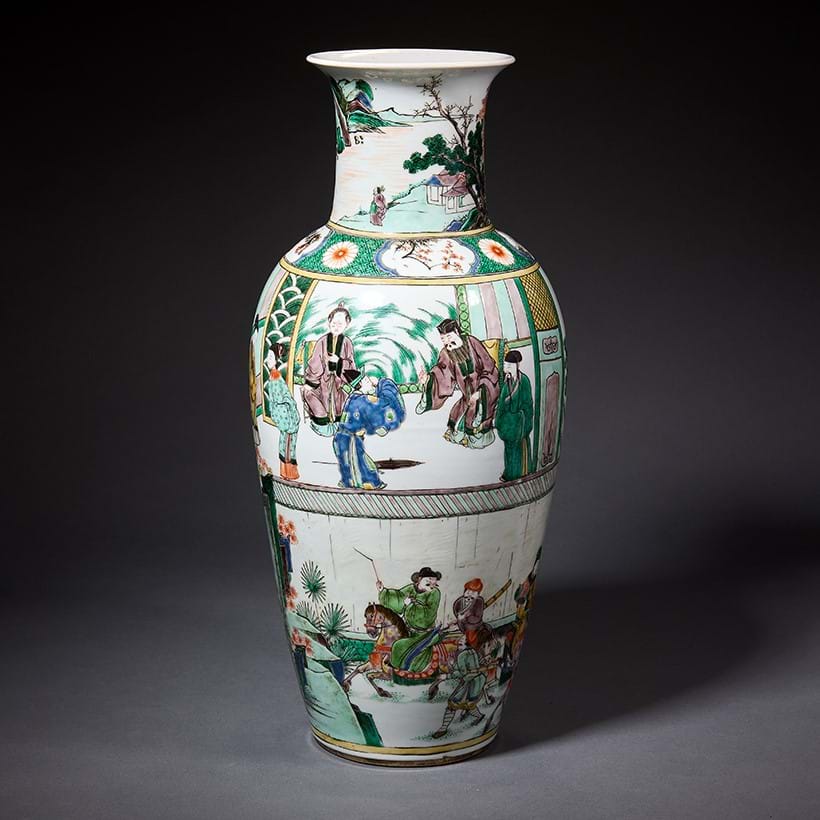 Inline Image - Lot 385: A Chinese large famille verte 'Birthday Celebration' vase, Kangxi Period (1662-1722) | Sold for £56,450