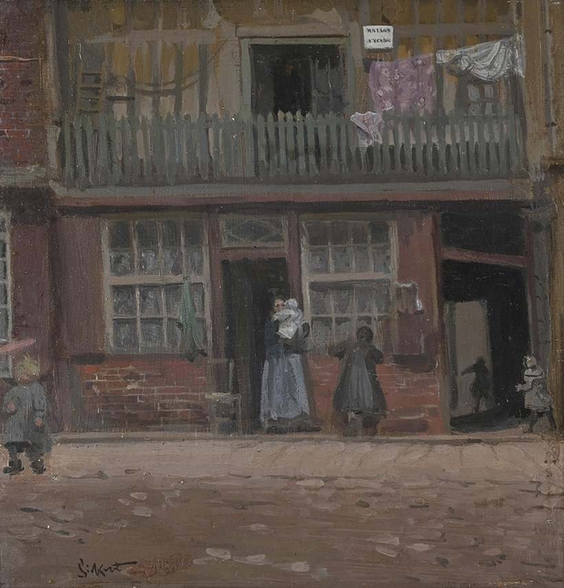 Inline Image - Lot 91: Walter Richard Sickert (British 1860-1942), ‘Maison À Vendre, Dieppe’, Oil on board | Est. £40,000-60,000 (+ fees)