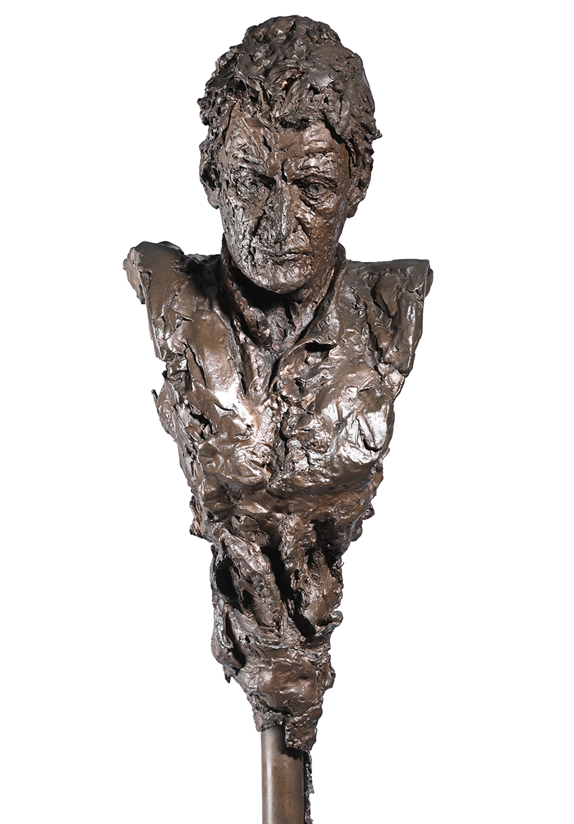 Inline Image - Lot 14: Angela Conner (British B. 1935), ‘Lucian Freud’, Bronze, mounted onto metal stand | Est. £20,000-30,000 (+ fees)