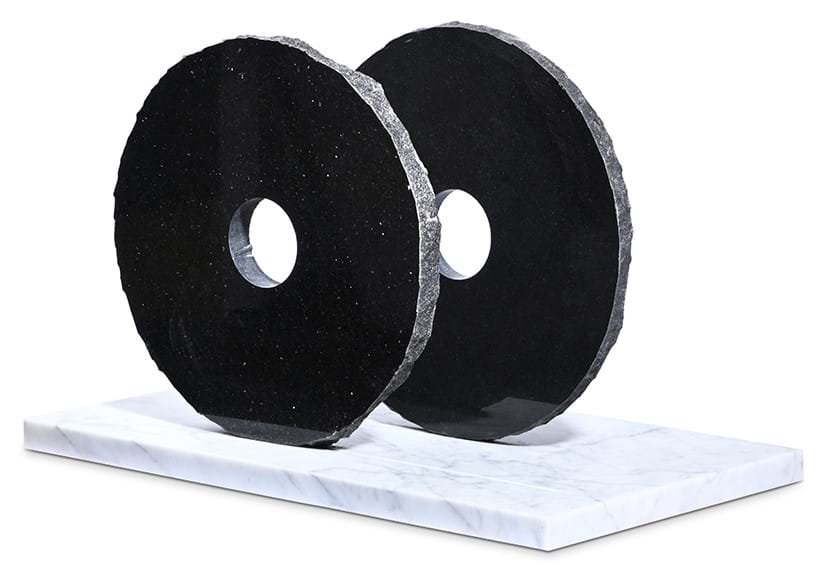 Inline Image - Lot 47: Angela Conner (British B. 1935), ‘Rolling Stones’, Granite on marble base | Est. £1,500-2,000 (+ fees)