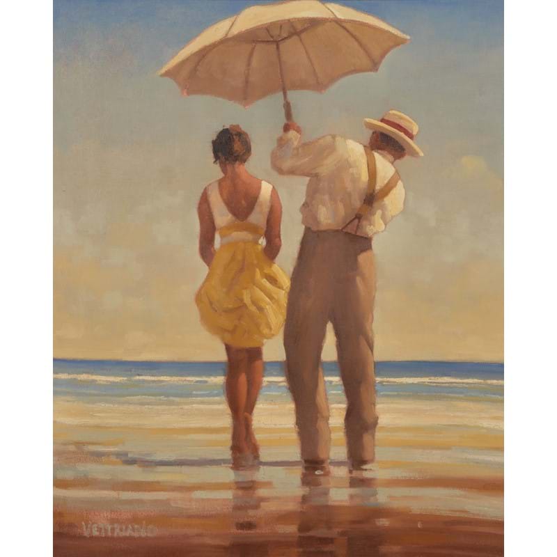 Jack Vettriano (b. 1951), On the beach, oil on canvas
