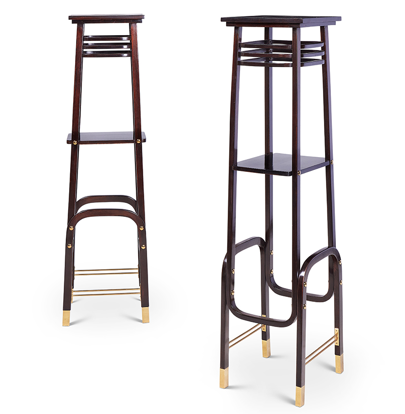 Inline Image - A Pair of Austrian Art Nouveau Ebonised Beech and Brass Mounted Stands, by Marcel Kammerer (1878-1959) | Sold for £16,380