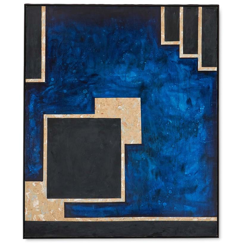 Inline Image - Lot 89: Andrew Taylor (Australian B.1967), 'Untitled (Blue Abstract)', Oil on canvas | Est. £400-600 (+ fees)
