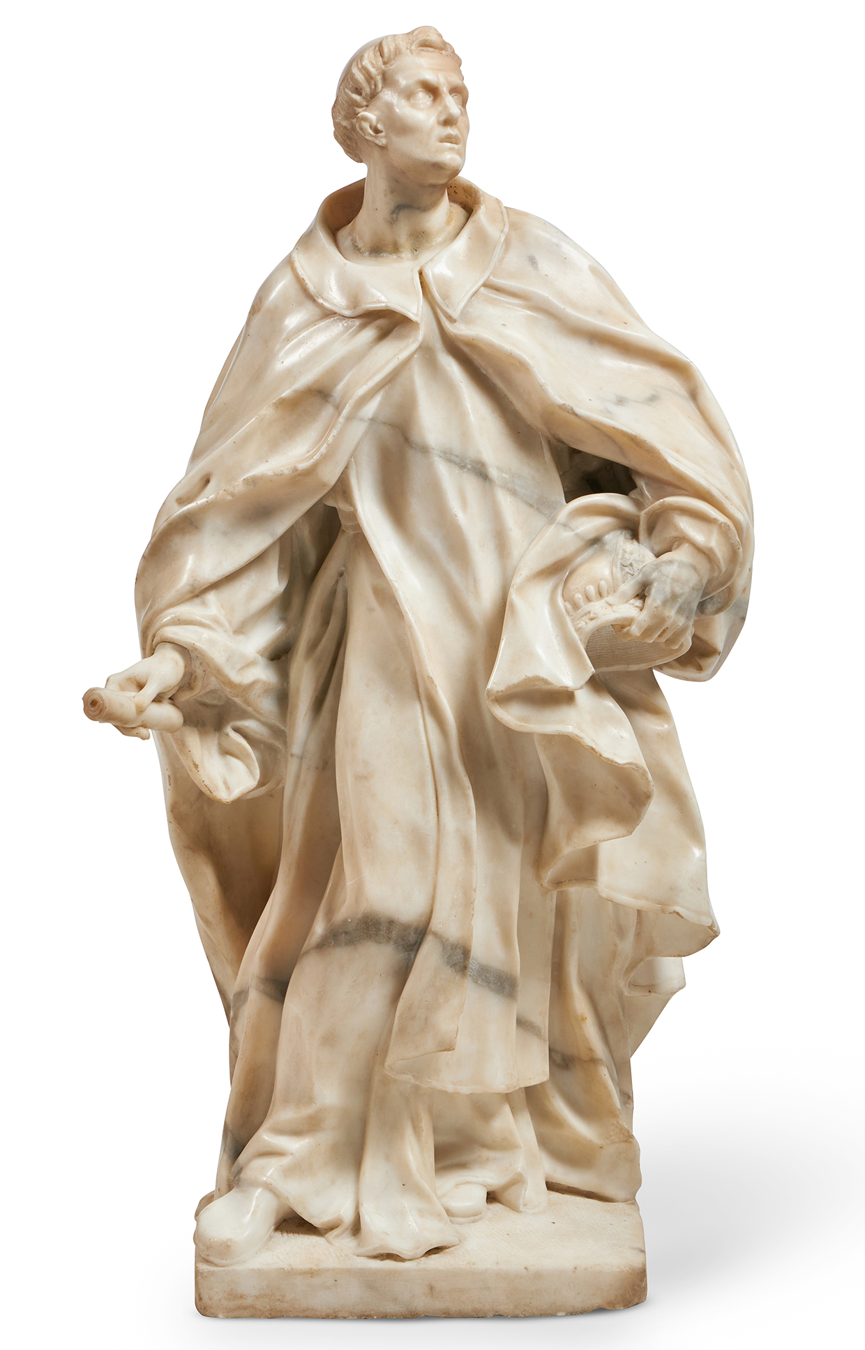 Inline Image - Lot 104: Attributed to Giovacchino Fortini (Settignano 1671-1736 Florence), a marble figure of a standing ecclesiastical figure, Italian, circa 1700 | Est. £4,000-6,000 (+ fees)