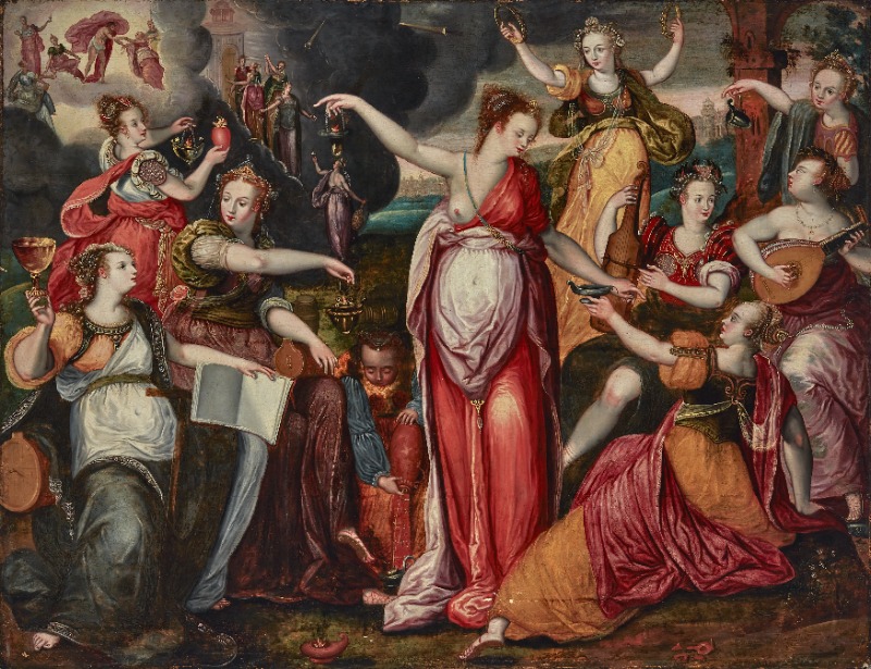 Circle of Marten de Vos (Flemish 1532-1603), The Wise And The Foolish Virgins