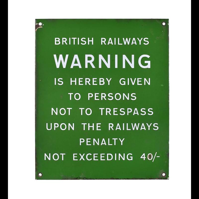 A Southern Railway sign