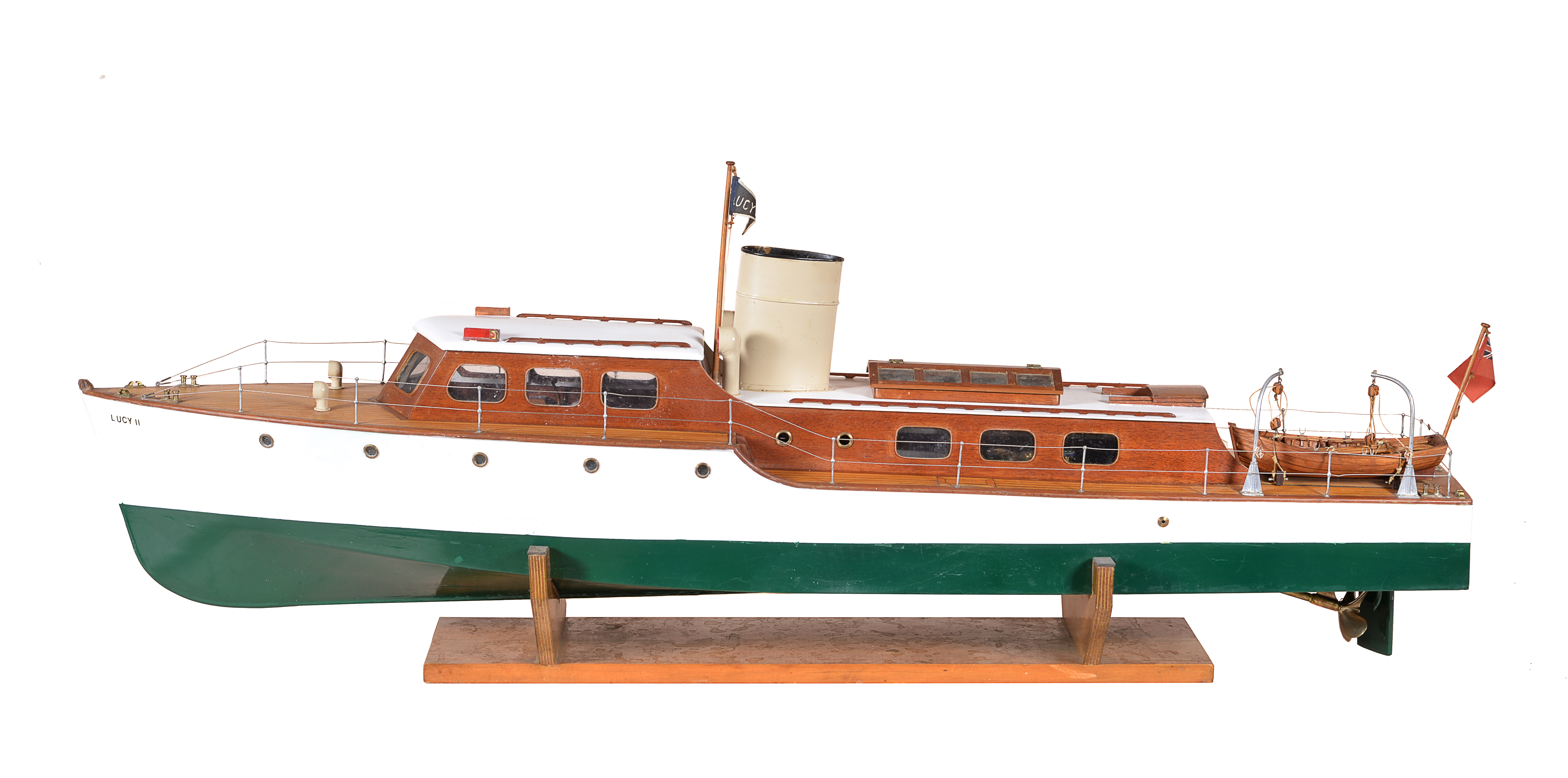An exhibition standard model of the live steam cabin cruiser, 'Barbara'