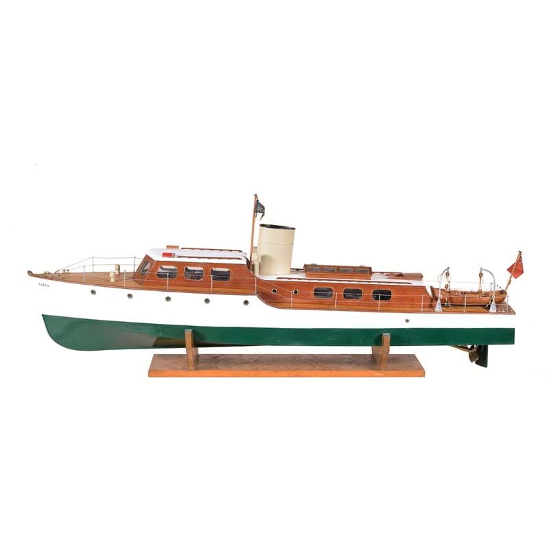 An exhibition standard model of the live steam cabin cruiser, 'Barbara'