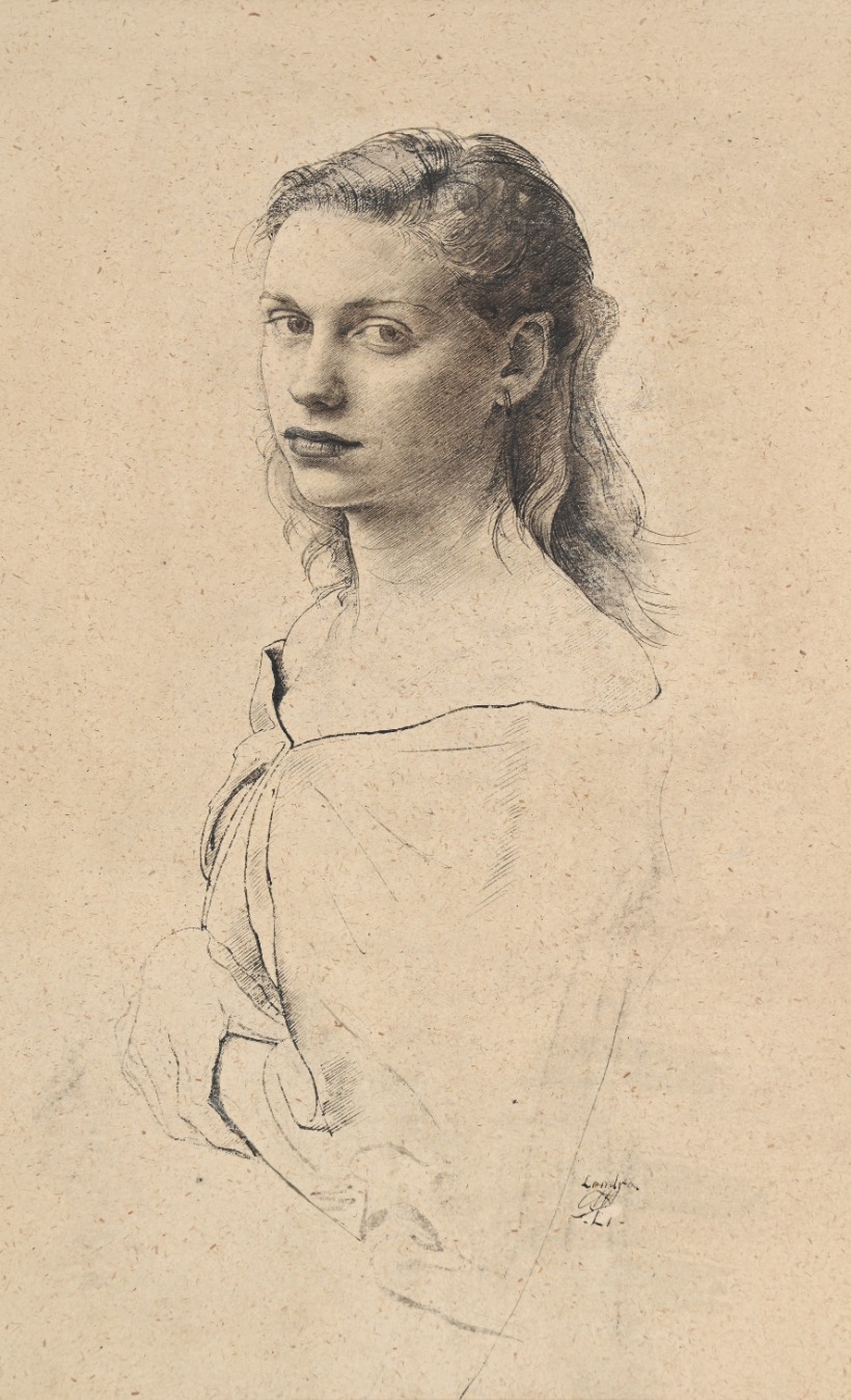 Inline Image - Lot 92: Pietro Annigoni (Italian 1910-1988), Juanita Forbes | Est. £3,000-5,000 ( + fees)