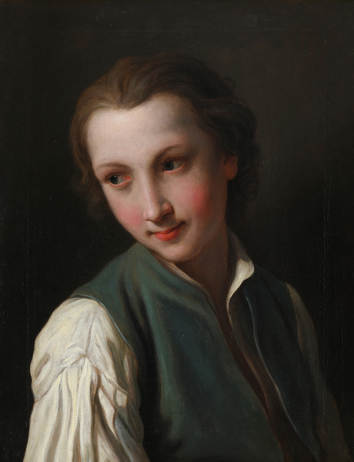 Inline Image - Lot 164: Pietro Antonio Rotari (Italian 1707-1762), 'Young boy wearing a teal gilet', Oil on canvas | Est. £15,000-25,000 (+ fees)