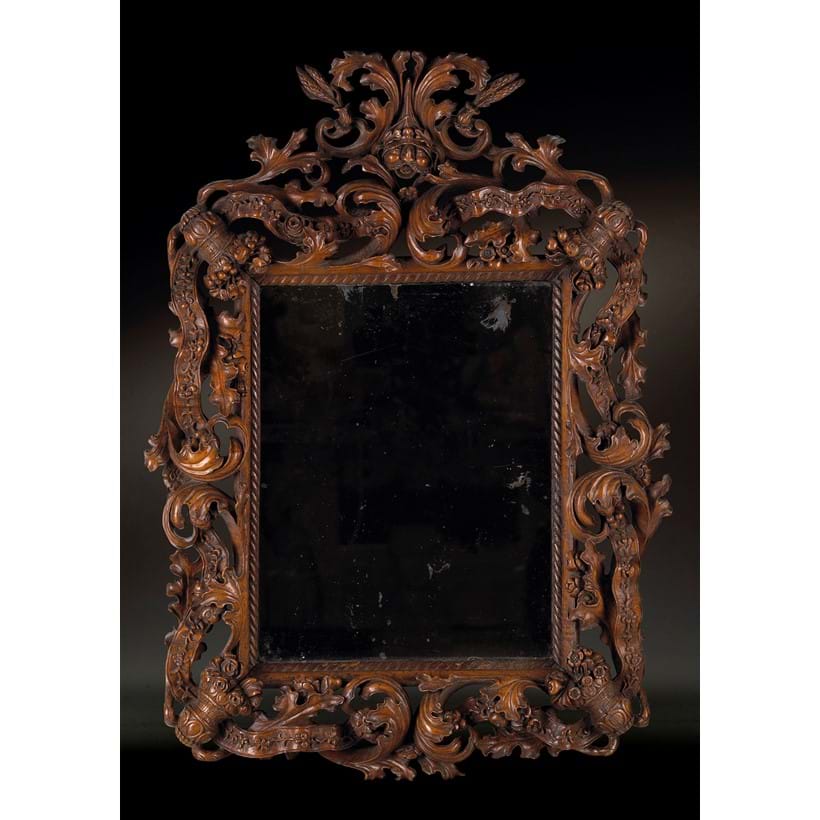 Inline Image - Lot 148: An Italian carved fruitwood mirror, Venice, late 17th century, in the manner of Andrea Brustolon | Est. £15,000-25,000 (+ fees)