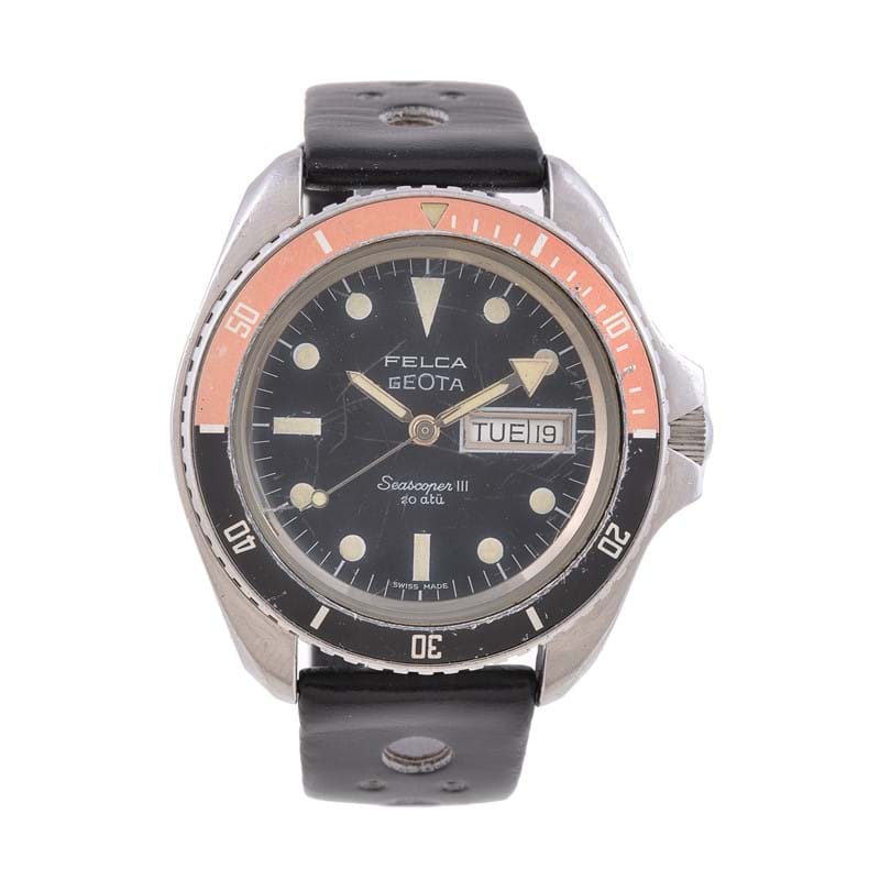Felca, Geota, Seascoper III, stainless steel wrist watch, no. 8113, circa 1970s