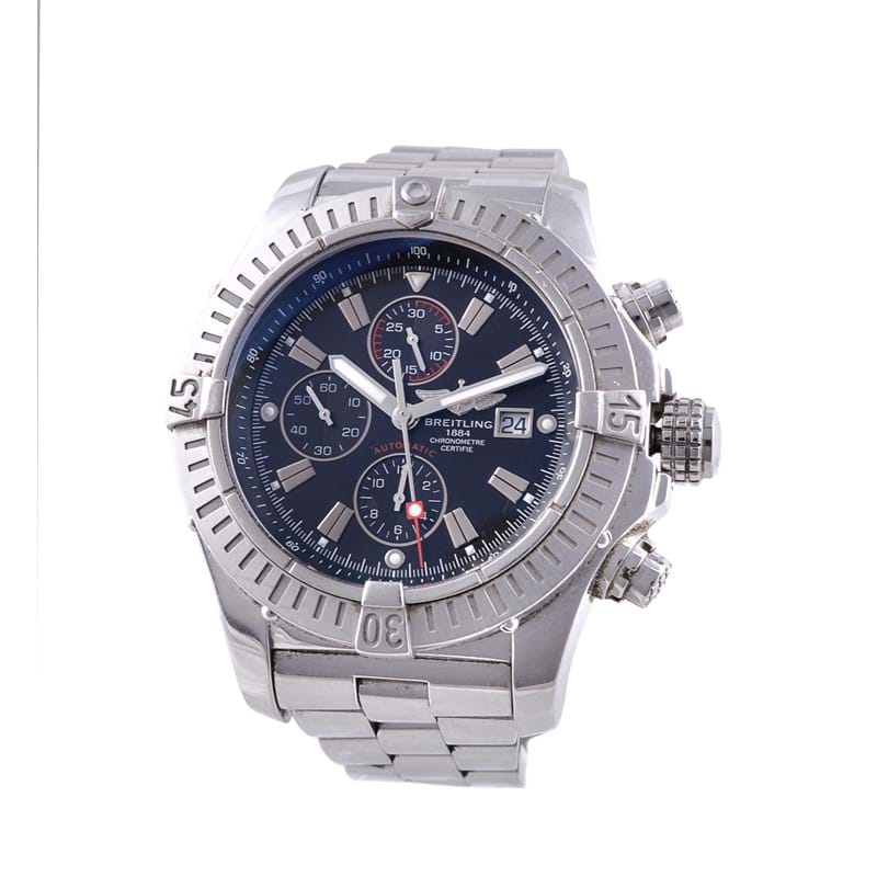 Breitling, Super Avenger, ref. A13370, stainless steel bracelet watch 