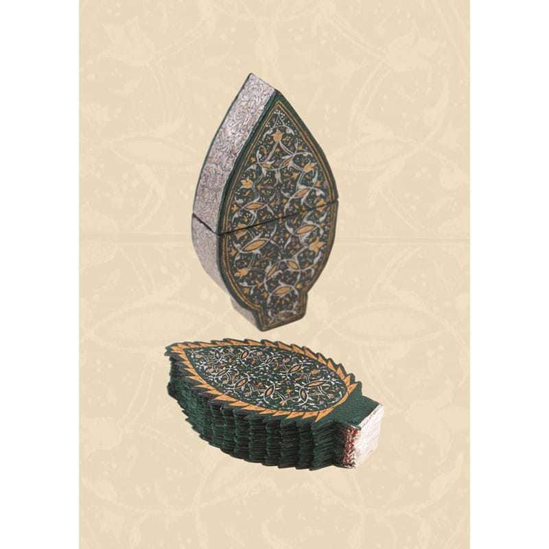 A miniature leaf-shaped Qur'an, copied by Mohammad Saleh Toam Zadeh, in Arabic, illuminated manuscript on paper [probably Turkey, dated 1284 AH (1867/68 AD)]