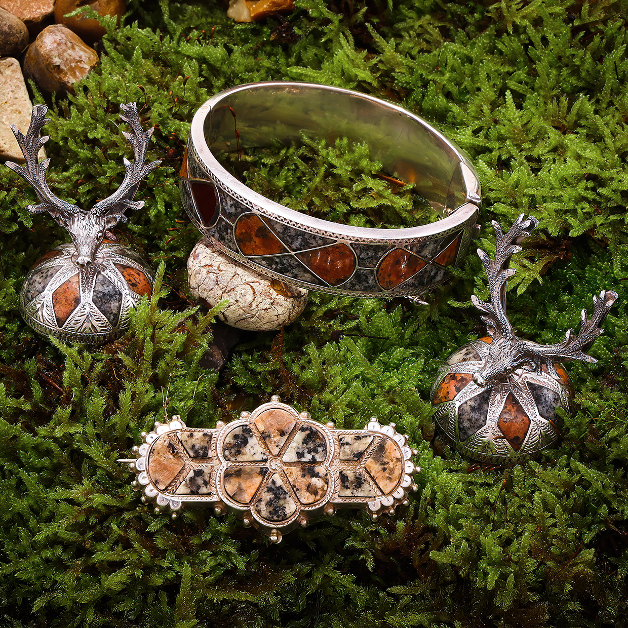 Scottish Aberdeen Granite set jewellery pieces.jpg