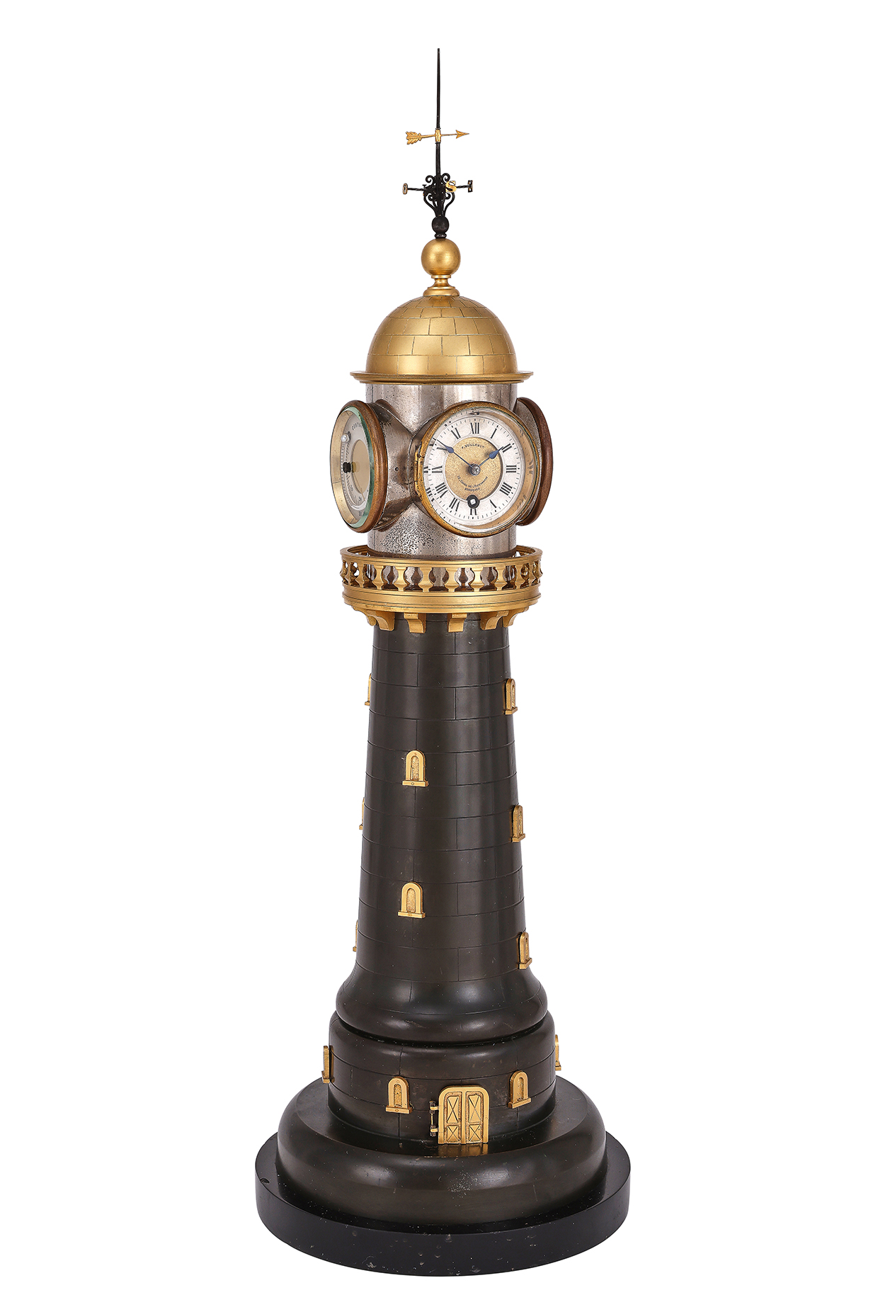 Lot 1174 - a rare large French novelty industrial automaton ‘Lighthouse’ timepiece.jpg